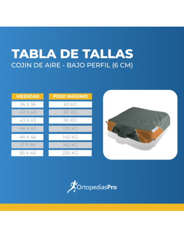 Cojín de aire bajo perfil