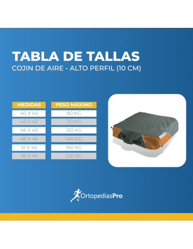 Cojín de aire alto perfil